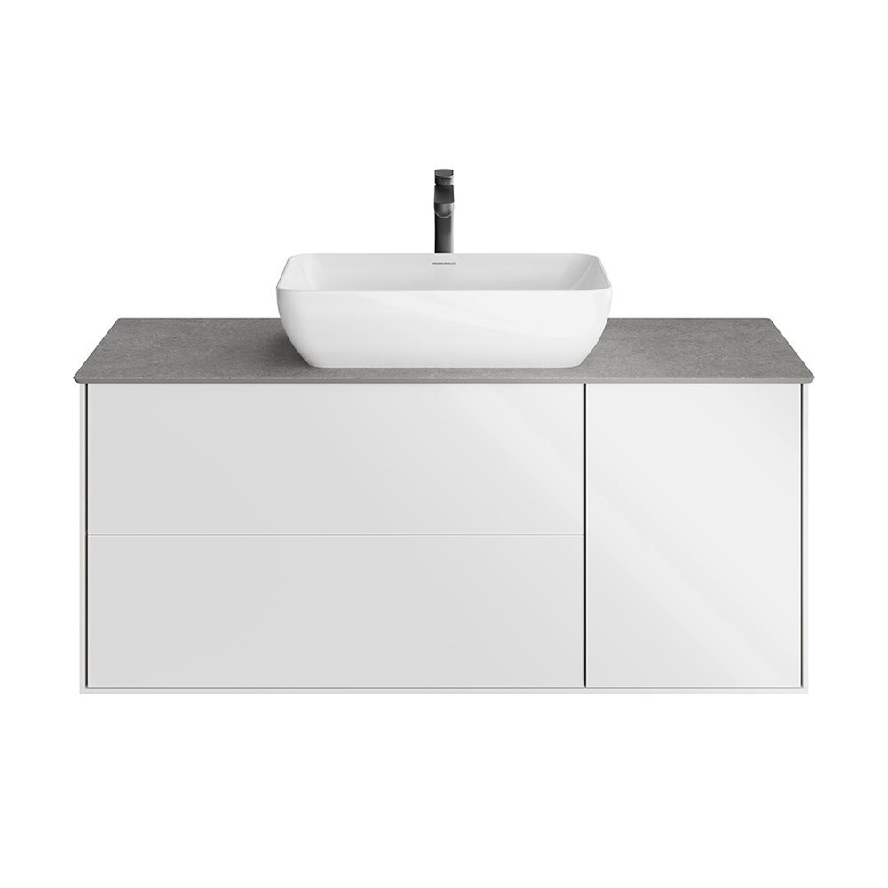 KERAMA MARAZZI PLB.M.120.3/WHT.V Тумба PLAZA Modern подвесная 120, 3 ящика, белая глянцевая