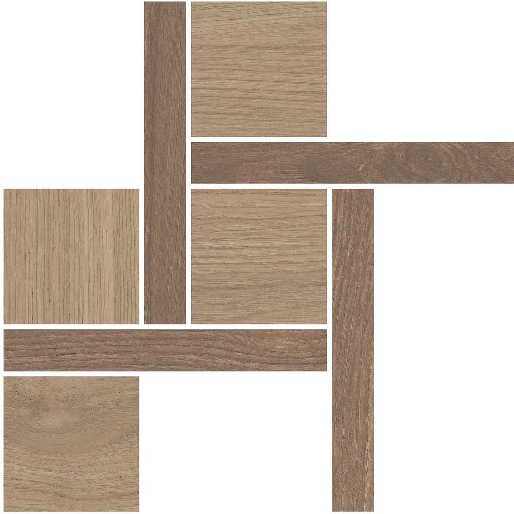 KERAMA MARAZZI T056/SG644020 Декор Альберони 3 мозаичный коричневый матовый обрезной 27,5x27,5x0,9
