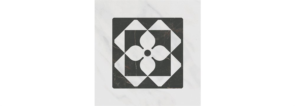 KERAMA MARAZZI TOC006 Декор Келуш 3 грань черно-белый 9,8х9,8 9,8x9,8x9,2