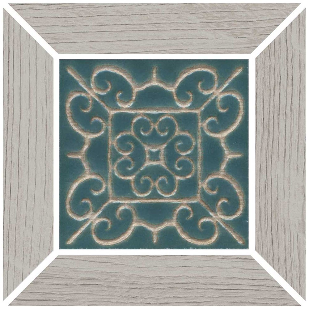 KERAMA MARAZZI ID151 Вставка Тровазо наборный серый светлый матовый 13x13x0,9