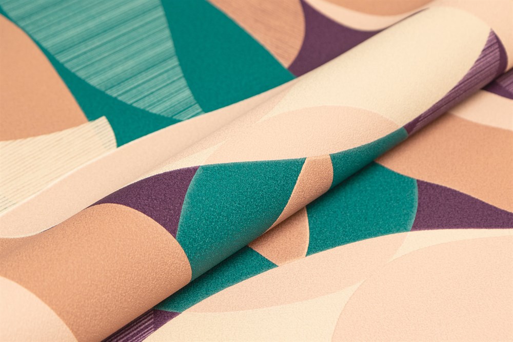 KERAMA MARAZZI KM8506 Обои виниловые Шафран мотив,разноцветный бежевый, листья 1,06х10 (1, Т A) прямая стыковка