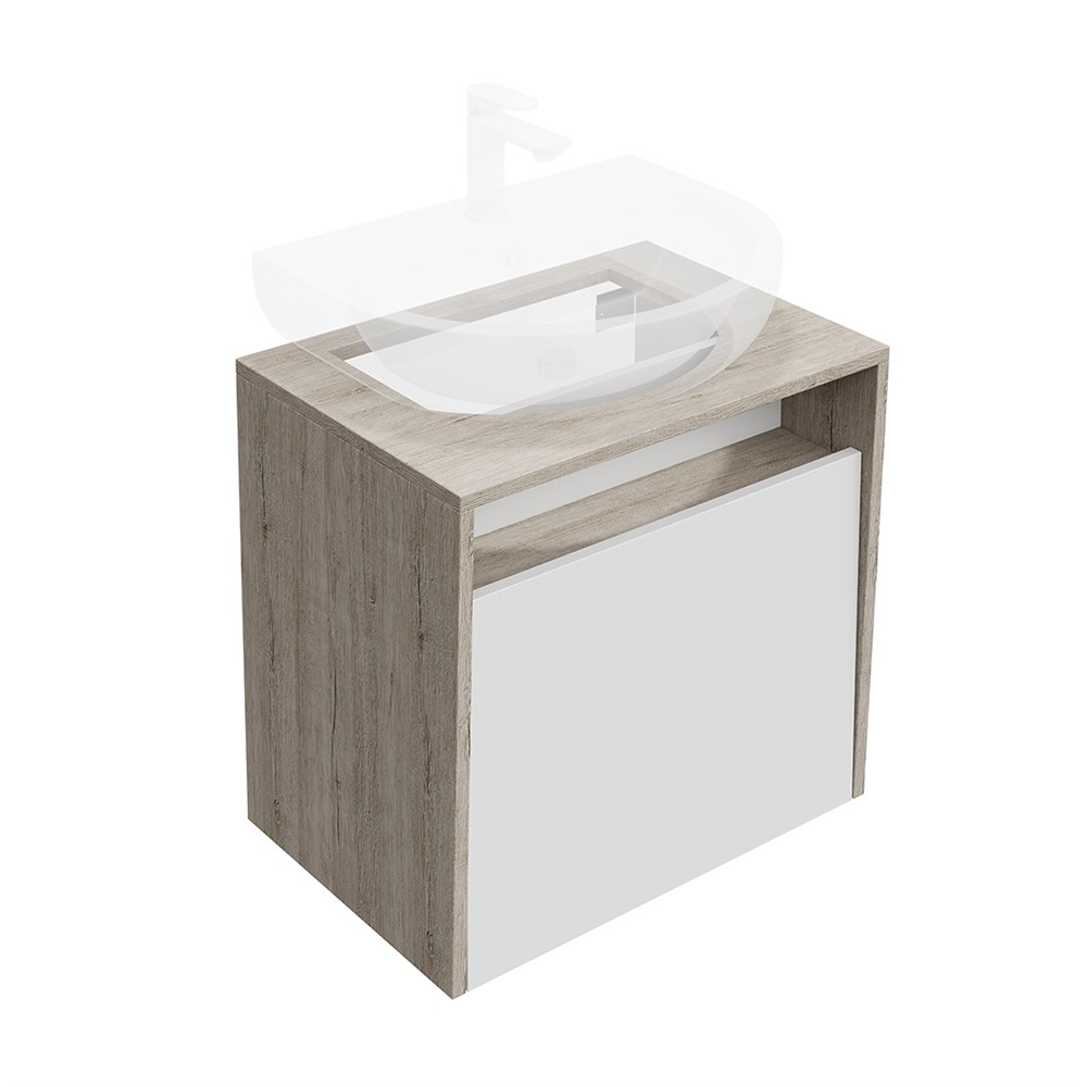 KERAMA MARAZZI PRO.60.1\WHT Тумба PRO подвесная 1 ящик 60, белая глянцевая