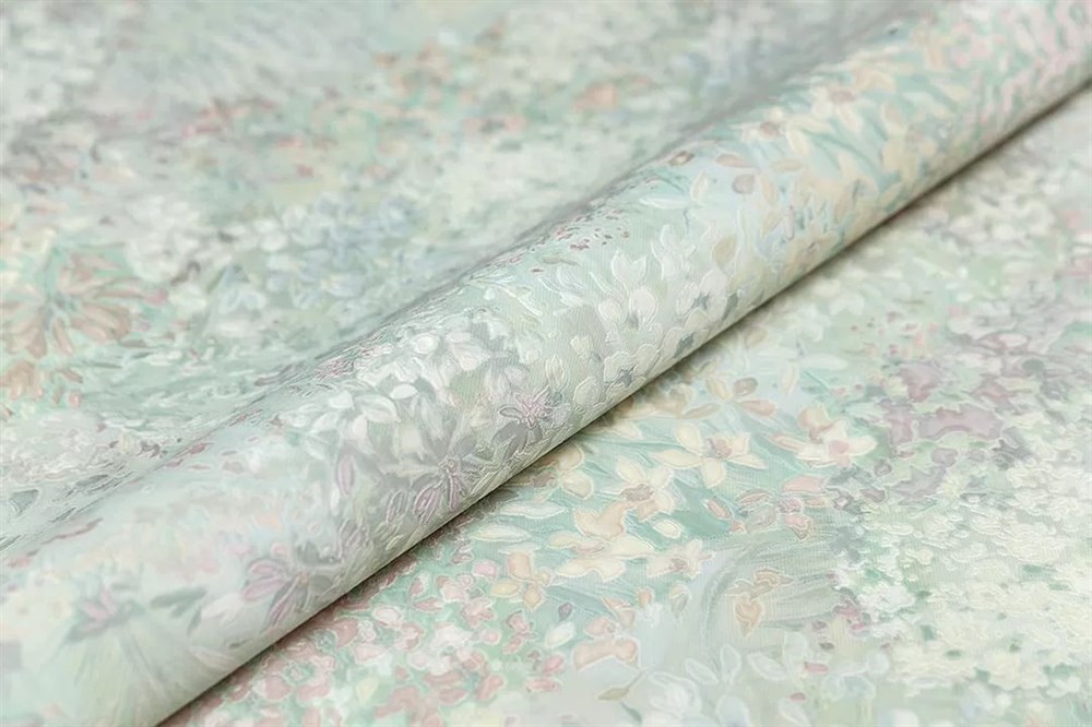 Обои виниловые на флизелиновой основе Апрель мотив 2, зелёный