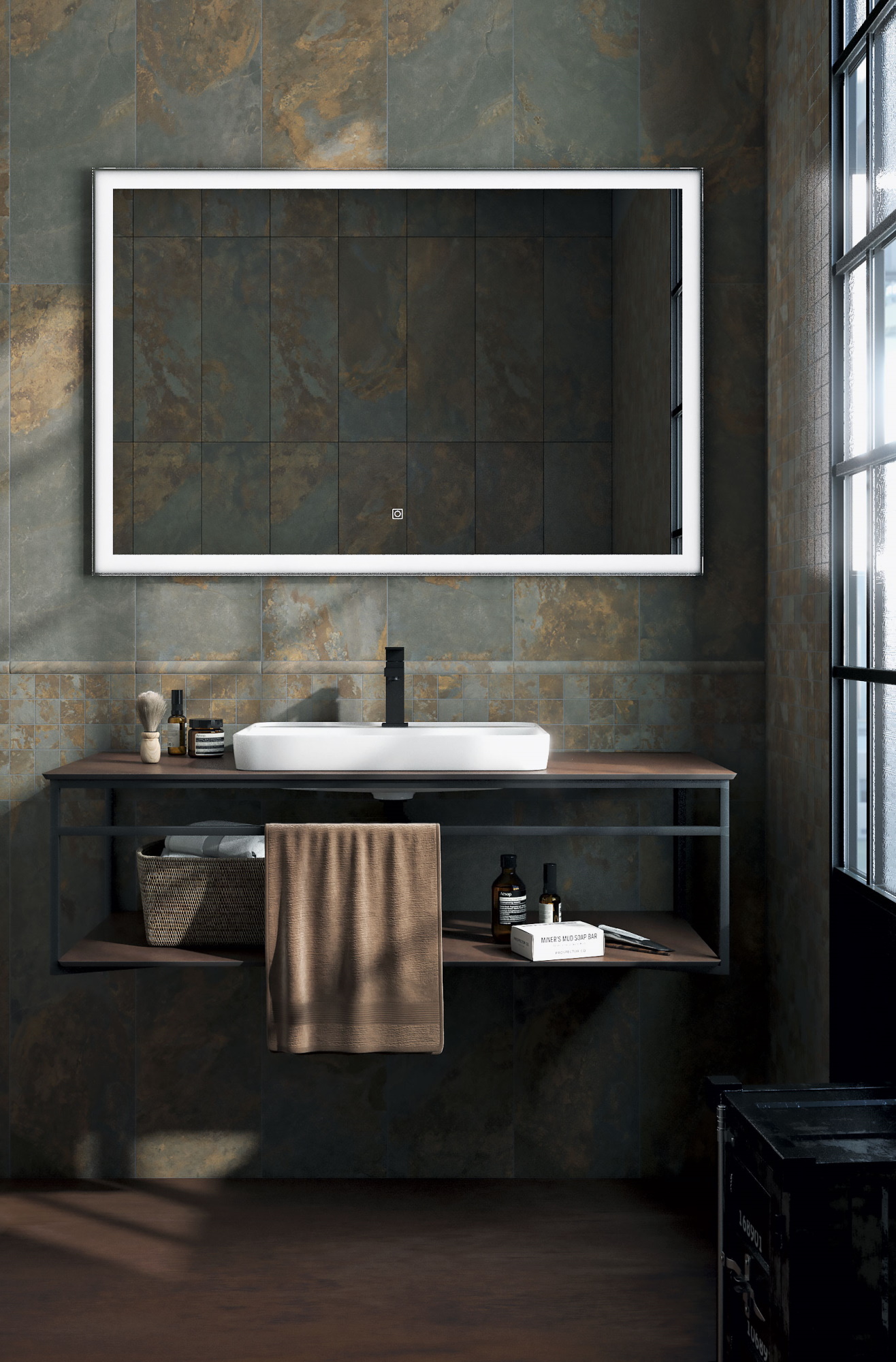 Раковина PLAZA встраиваемая сверху 55, белая глянцевая