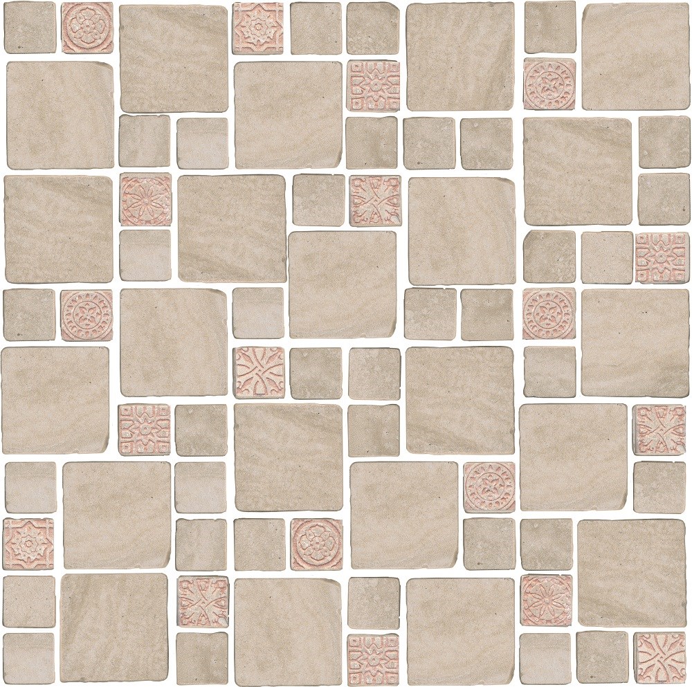 KERAMA MARAZZI MBD008 Декор Риальто Антика 4 мозаичный бежевый матовый 30х30х0,9