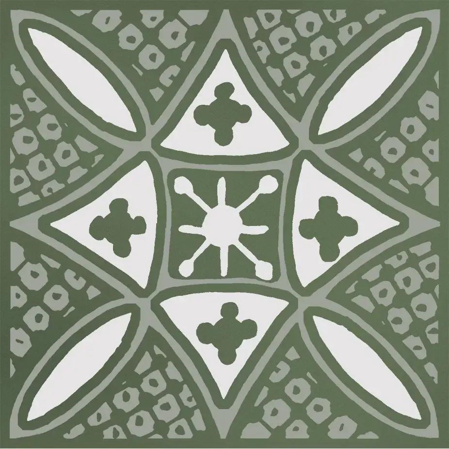 KERAMA MARAZZI KMD3STA019GN Декор Бахия 2 зелёный глянцевый 9,8x9,8x0,7