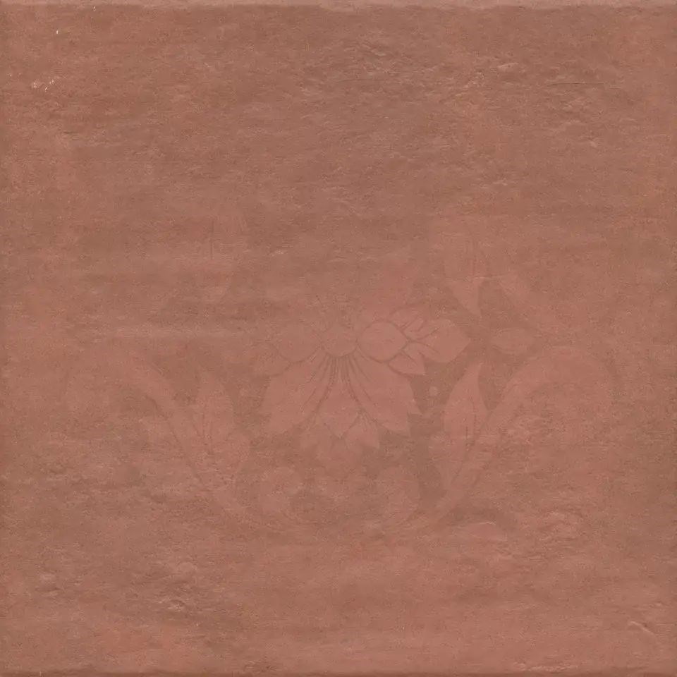 Хадду красный матовый декорированный 40,2x40,2x0,8