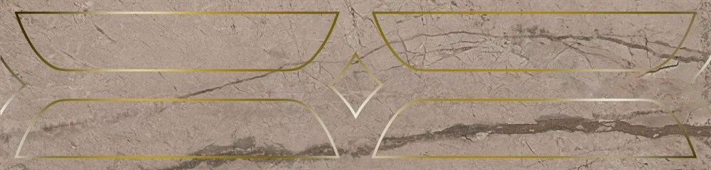 Бордюр Ифран бежевый светлый глянцевый обрезной 60x14,5x0,9