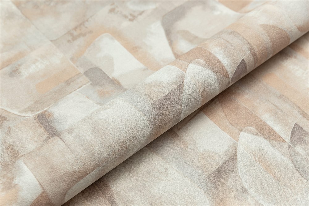 KERAMA MARAZZI KM8317 Обои виниловые Фреш мотив, бежевый, абстракция 1,06х10 (1, Т A) прямая стыковка