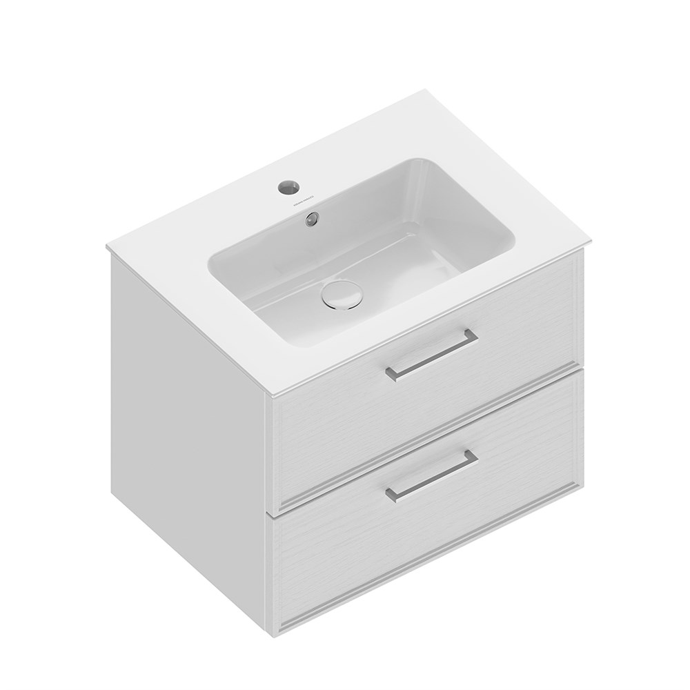 Тумба PIANO Classic подвесная 65, ясень белый матовая