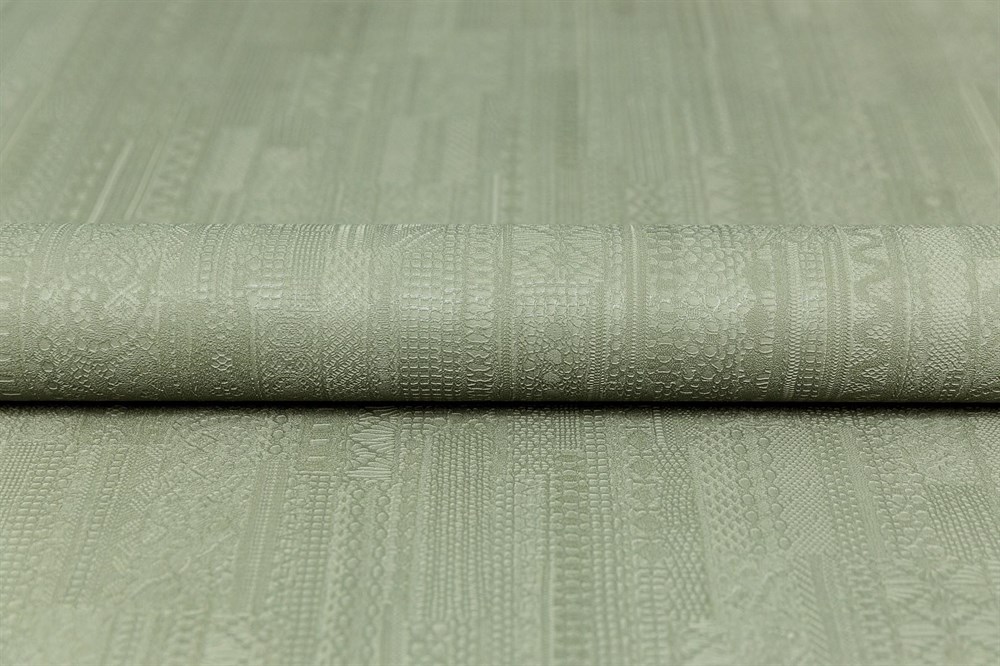 KERAMA MARAZZI KM8207 Обои виниловые Ажур база универсальная,зеленый 1,06х10 (1, Т A) смещённая стыковка