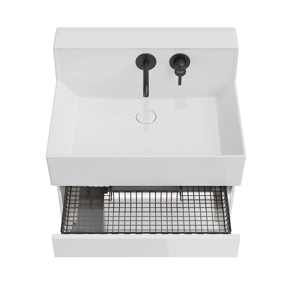 KERAMA MARAZZI LO.M.65\WHT Тумба LOGICA M подвесная 2 выдвижных ящика 65, белоснежный