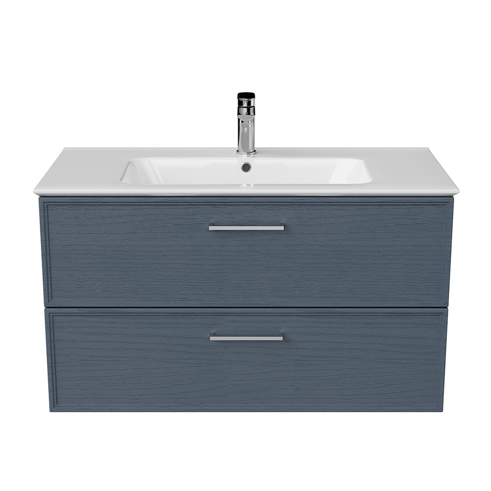 Тумба PIANO Classic подвесная 95, ясень синий матовый