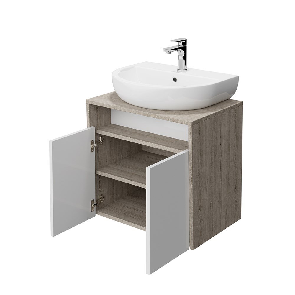 KERAMA MARAZZI PRO.60.2\WHT Тумба PRO подвесная 2 дверцы 60, белая глянцевая