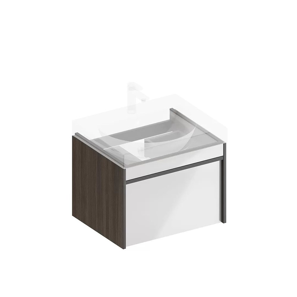 KERAMA MARAZZI MOD.60.1+1/AR Тумба MODULA подвесная 60 с ящиком 1+1, арабика