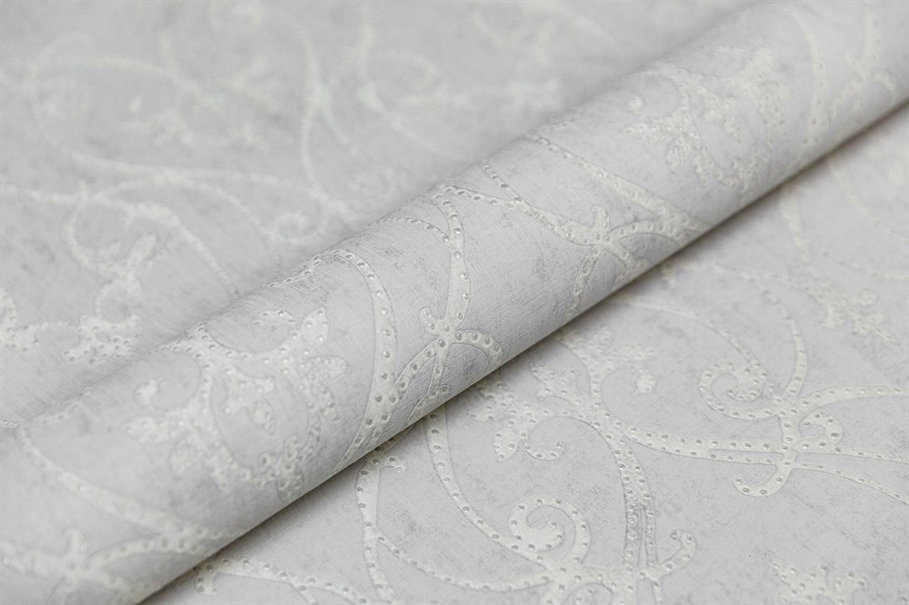 KERAMA MARAZZI KM8104 Обои виниловые Дамаск мотив, серый 1,06х10 (1, Т A) прямая стыковка