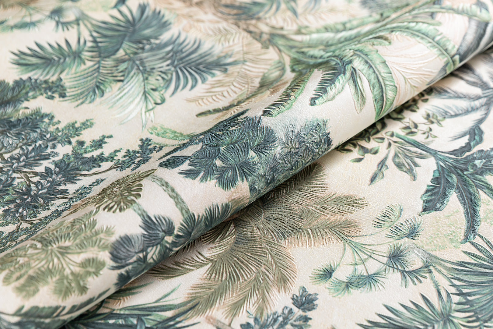 Обои виниловые Оазис мотив, тёмный зелёный