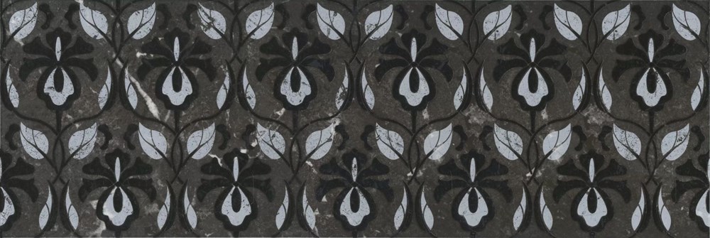 Декор Тубкаль чёрный глянцевый обрезной 30x89,5x0,9