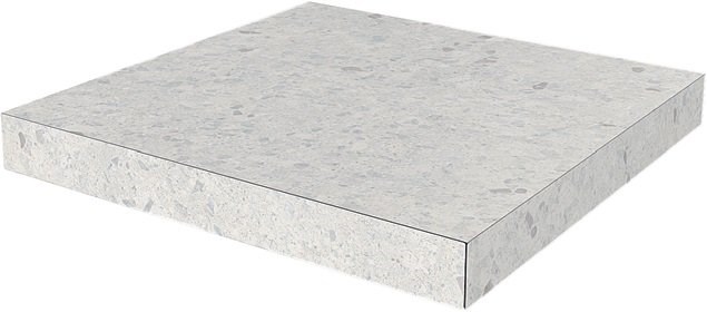 KERAMA MARAZZI SG632420R/GCA Ступень угловая клееная Терраццо серый светлый 33x33x0,9