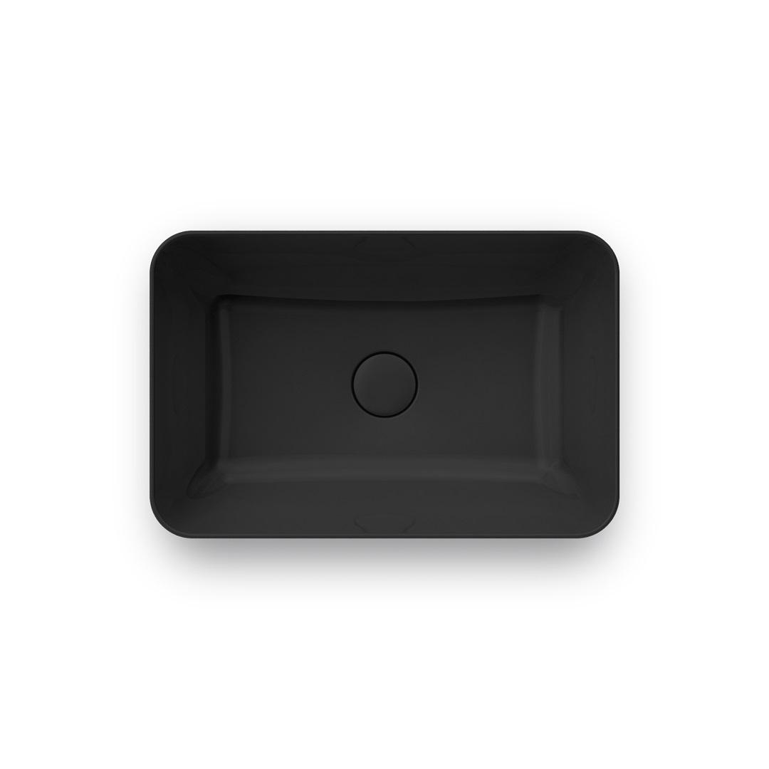 Раковина PLAZA накладная 55, черная матовая