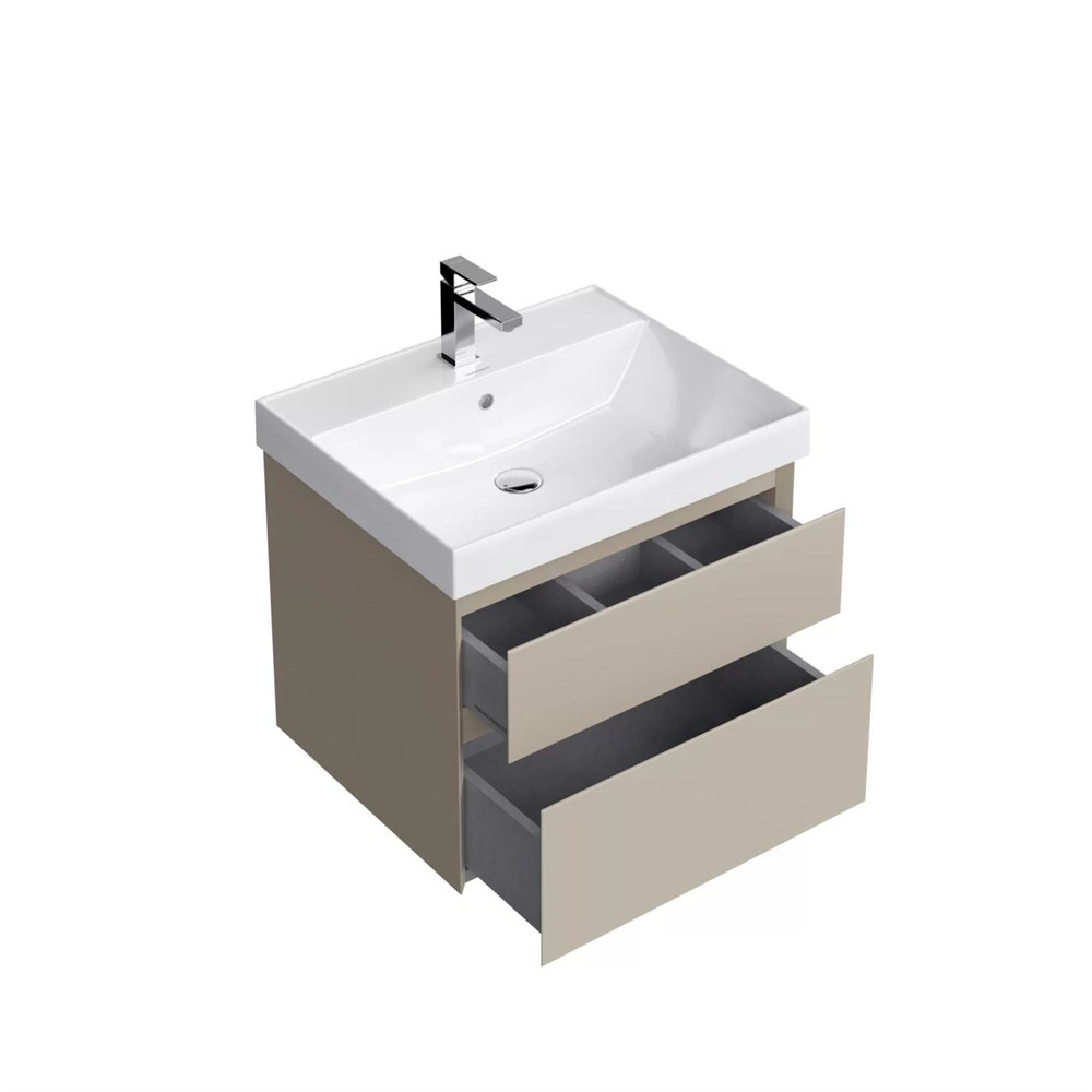 KERAMA MARAZZI CUB.60.2/LIM Тумба CUBO подвесная с ящиками 60, лимо матовая