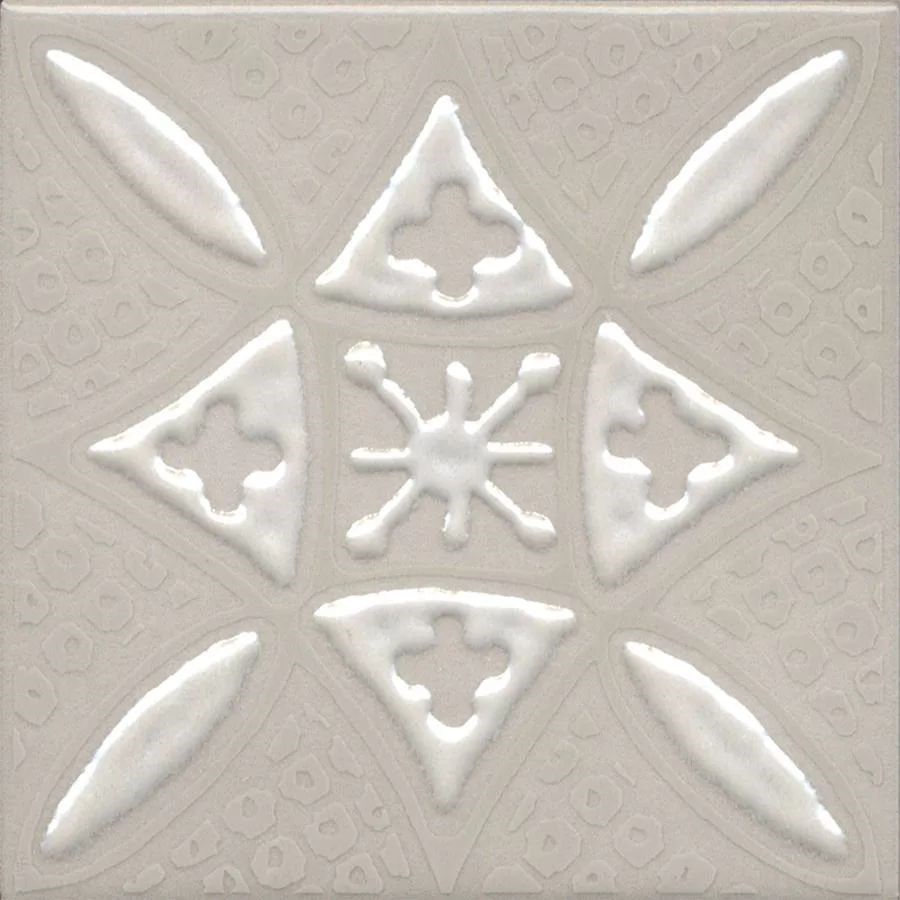 KERAMA MARAZZI KMD3STA018GN Декор Бахия 2 серый светлый глянцевый 9,8x9,8x0,7