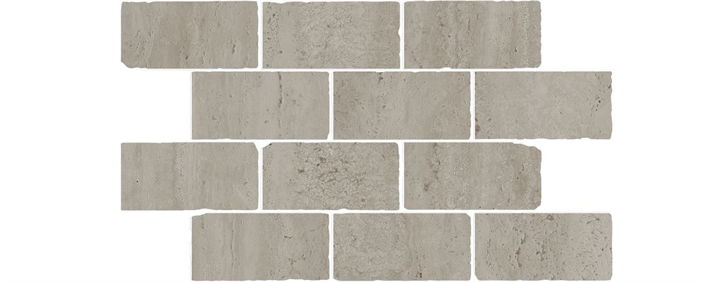 KERAMA MARAZZI BR033 Бордюр Сан-Марко мозаичный серый матовый обрезной 46,5x26,5x0,9
