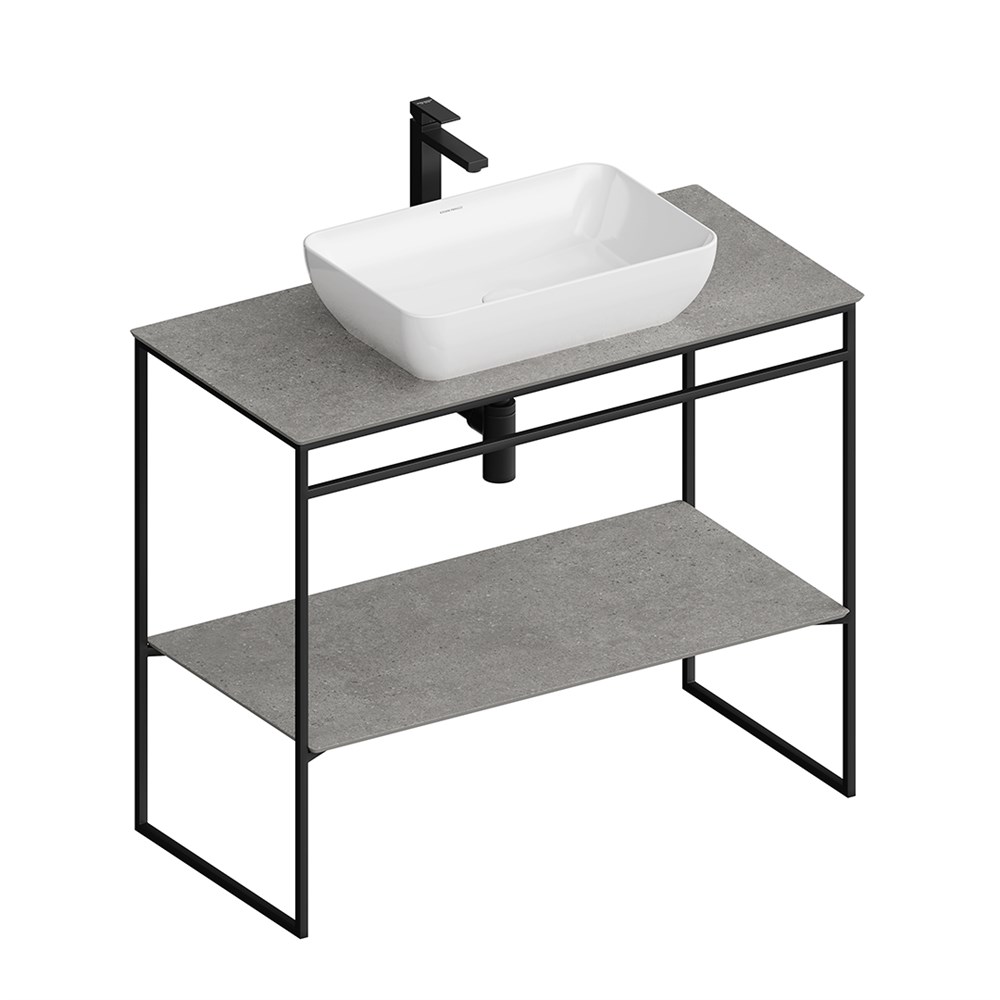 KERAMA MARAZZI PL.N.100.01\BLK.M Метал.структура PLAZA Next напольная 100 см, черный матовый