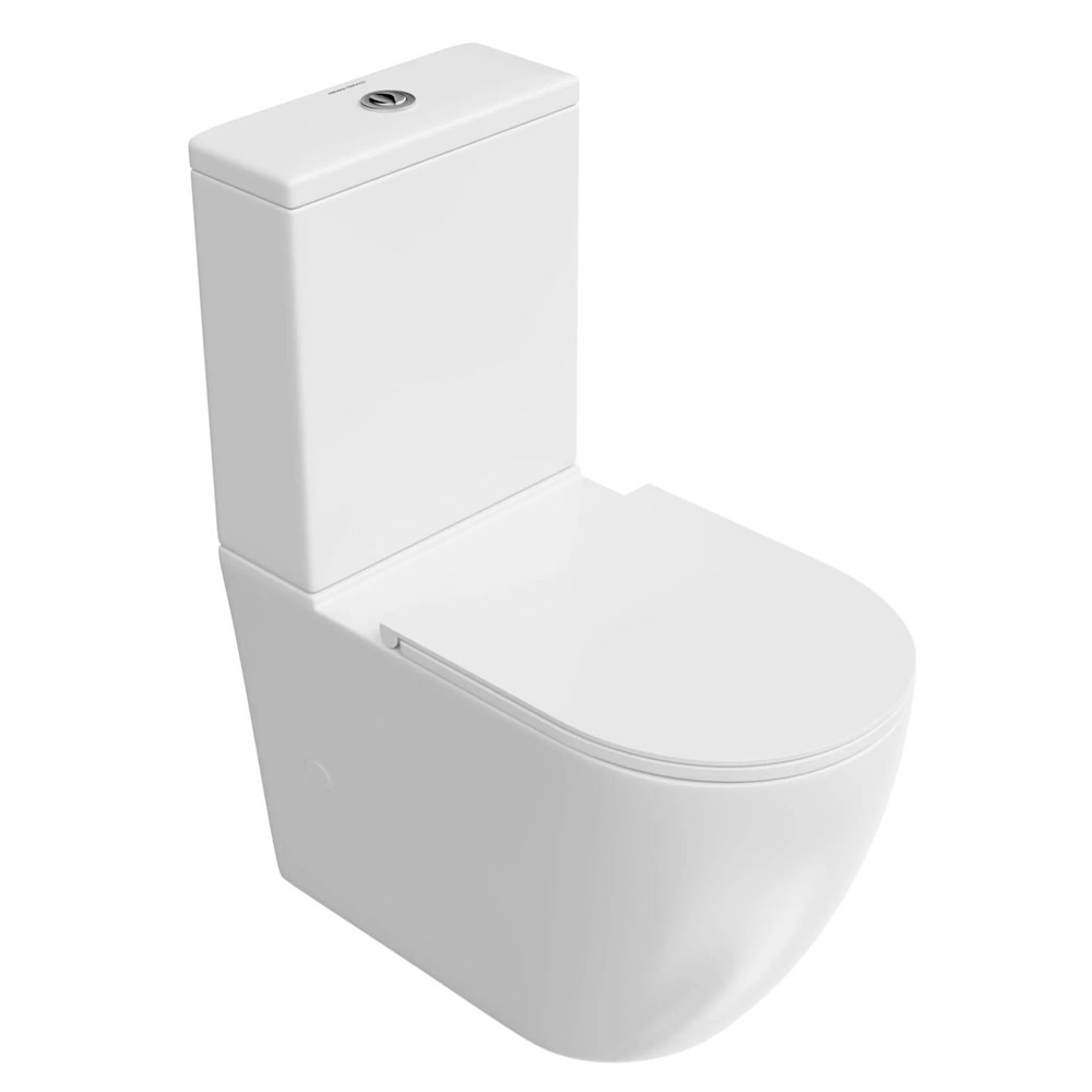 KERAMA MARAZZI SF.wc.01 Унитаз SFERA напольный безободковый с крепежом и сиденьем, белый глянцевый
