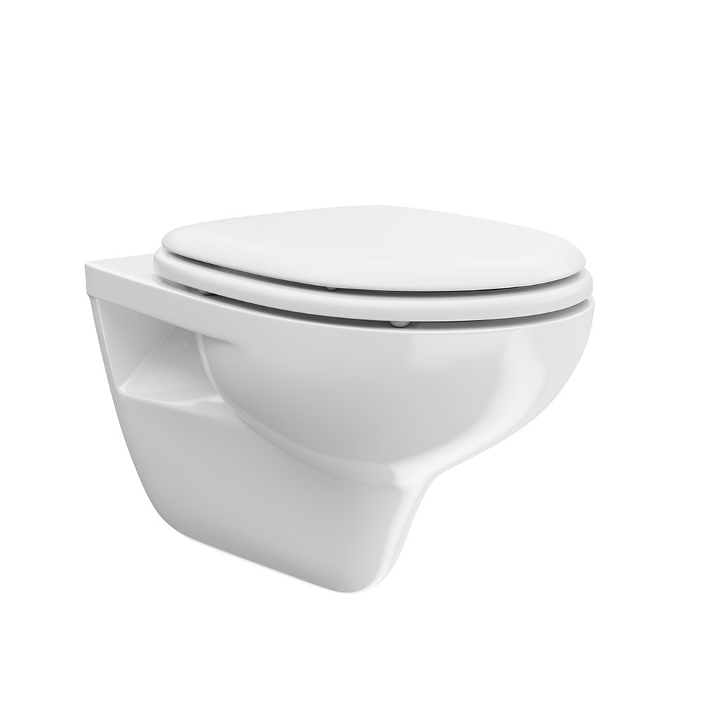 Унитаз подвесной XPRO безободковый, белый глянцевый