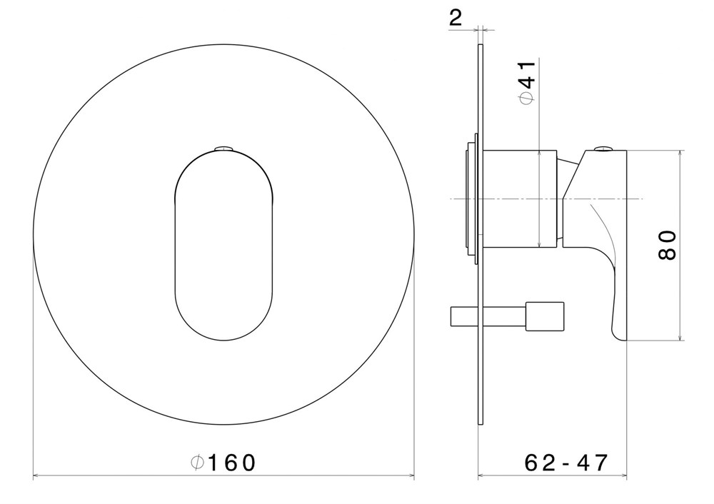 Встроенный однорычажный смеситель OLE для душа с переключателем на два потока, золотой атласный