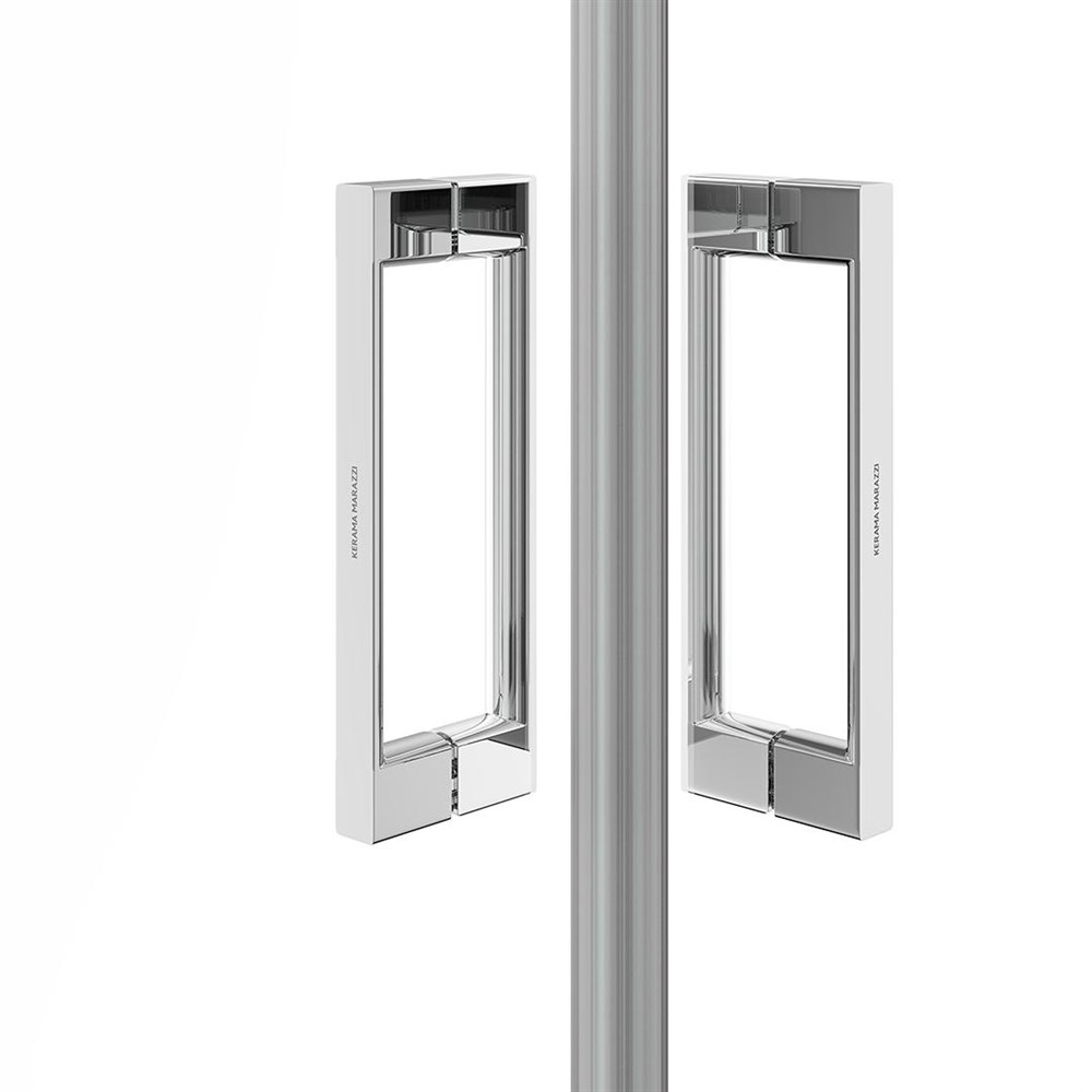 Душевой уголок VETRO, раздвижной, квадратный, 100х100х195, хром