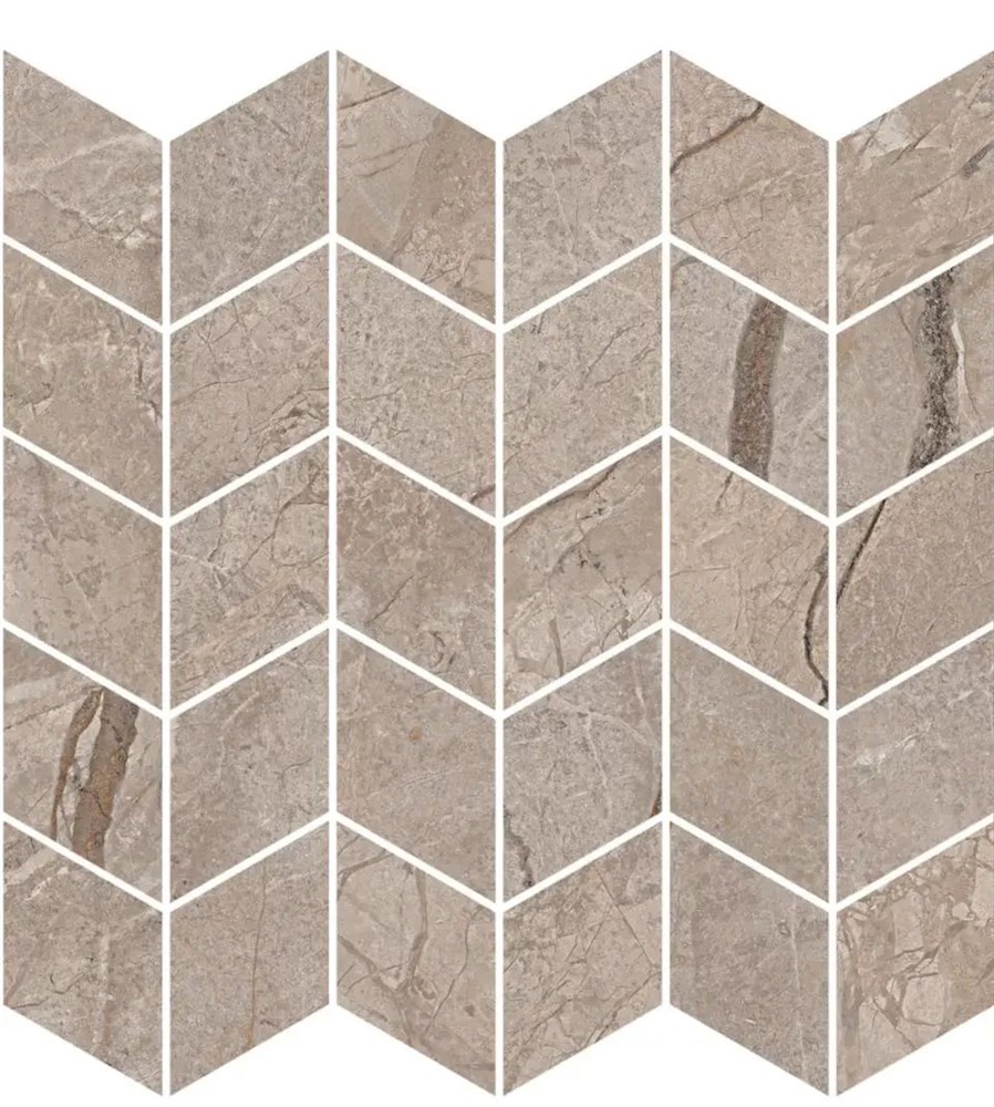 Декор Ифран мозаичный бежевый светлый глянцевый обрезной 30x31,2x0,9