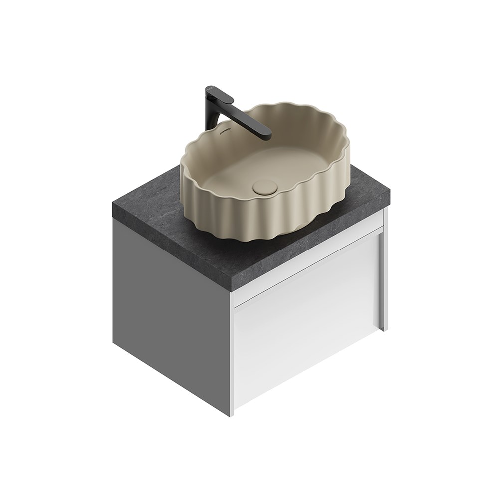 Раковина ARTBASIN Conchiglia накладная 50, песочная матовая