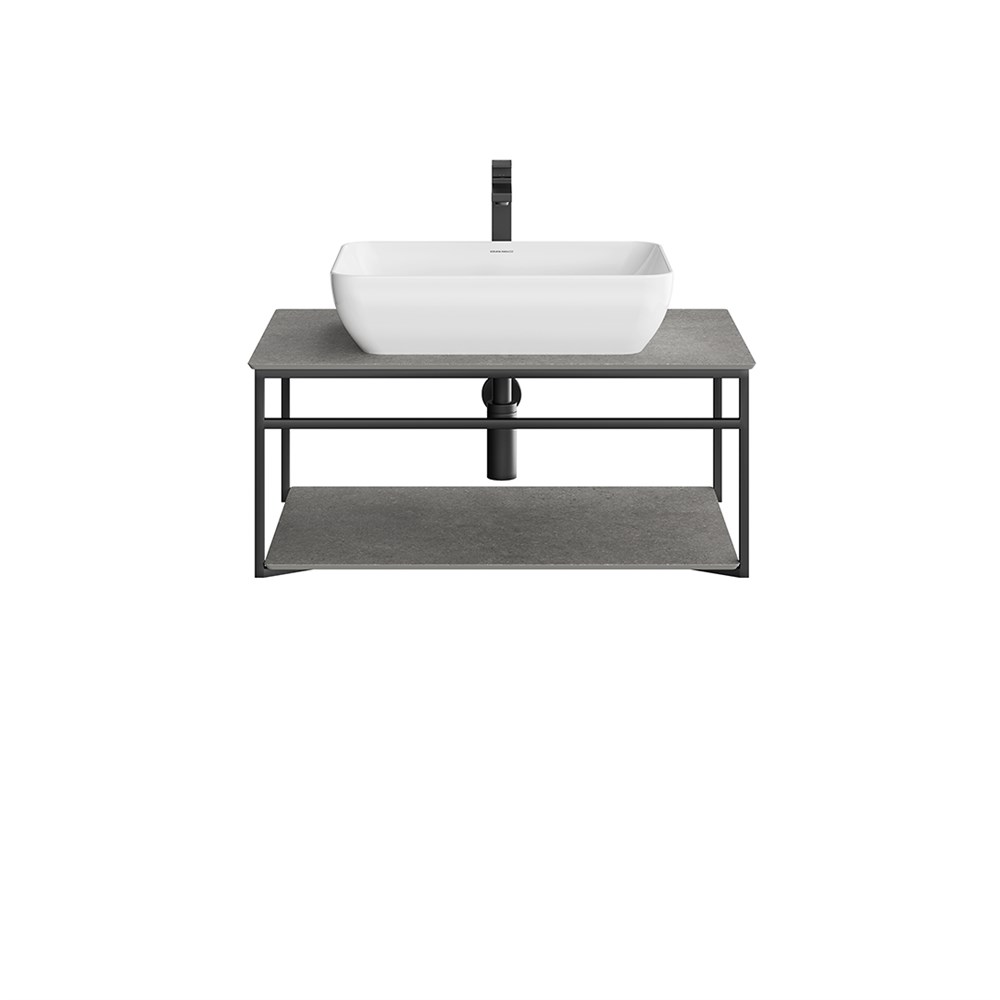 KERAMA MARAZZI PL.N.80.02\BLK.M Метал.структура PLAZA Next, подвесная 80 см, черный матовый