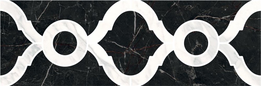 KERAMA MARAZZI ID92T Бордюр Фрагонар наборный чёрный 30x9,9x0,9