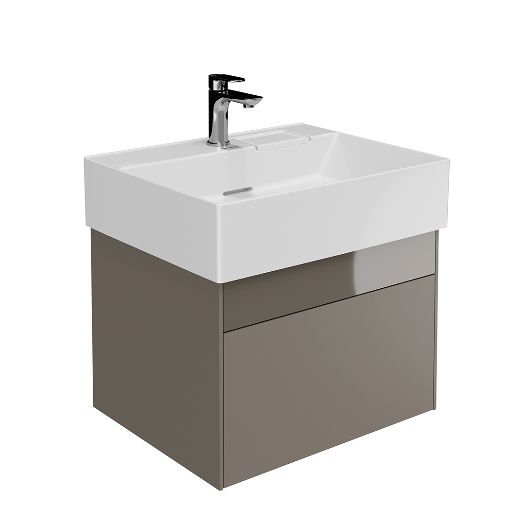 Тумба LOGICA подвесная 2 ящика 60 см, песчаный