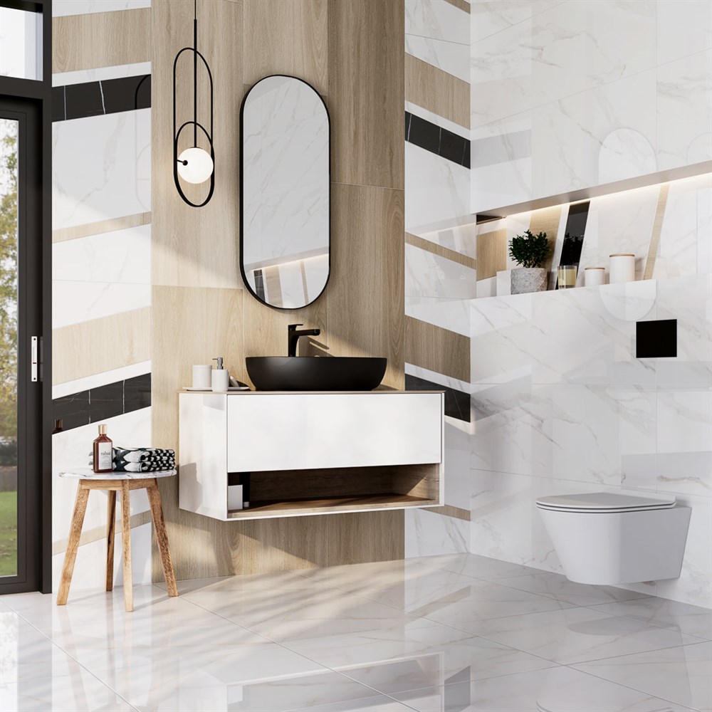 Сиденье PLAZA Modern для подвесного унитаза, белое глянцевое