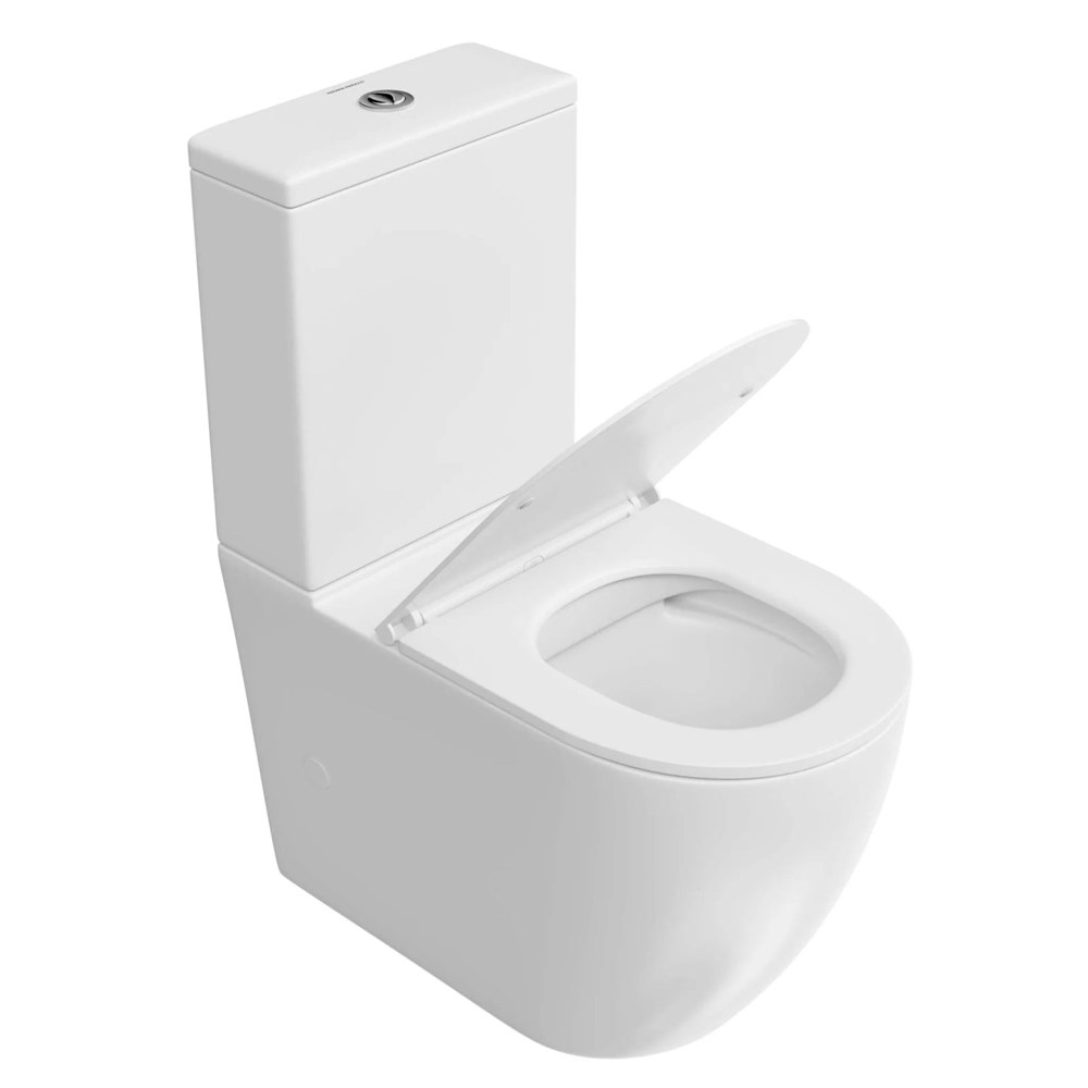 KERAMA MARAZZI SF.wc.01 Унитаз SFERA напольный безободковый с крепежом и сиденьем, белый глянцевый