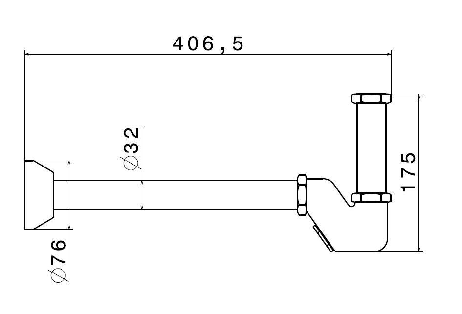 Сифон для раковины с декоративной накладкой, хром