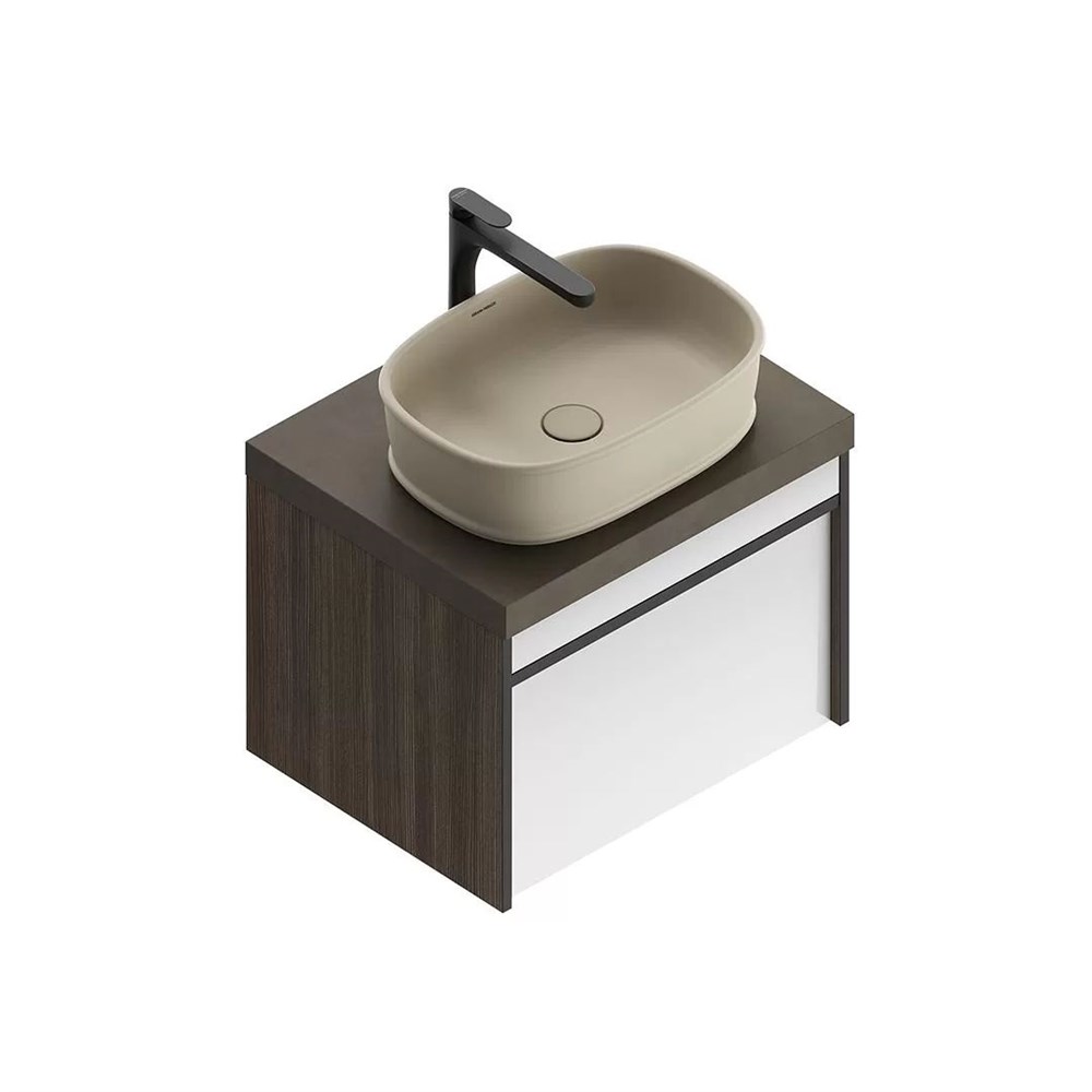KERAMA MARAZZI MOD.60.1+1/AR Тумба MODULA подвесная 60 с ящиком 1+1, арабика