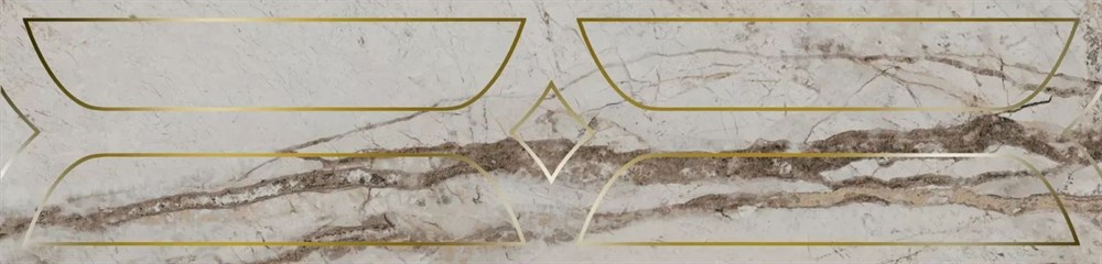 Бордюр Ифран серый светлый глянцевый обрезной 60x14,5x0,9