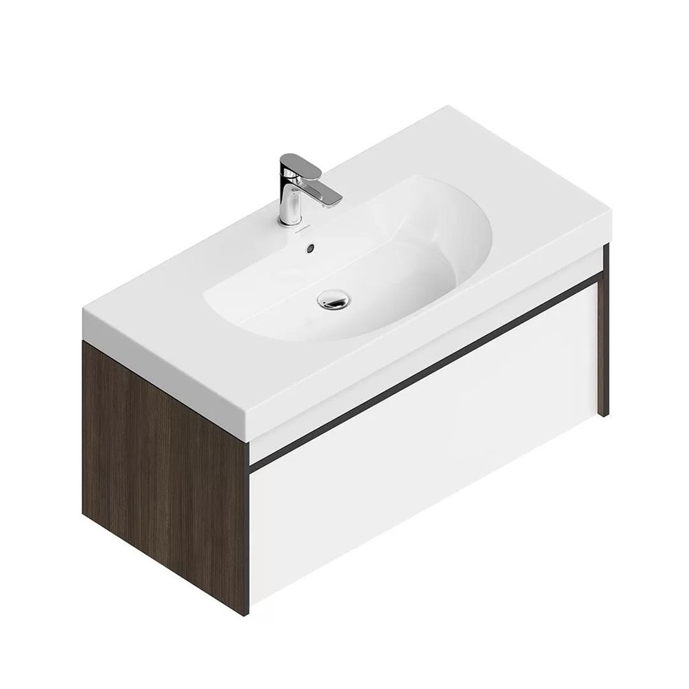 KERAMA MARAZZI MOD.100.1+1/AR Тумба MODULA подвесная 100 с ящиком 1+1, арабика