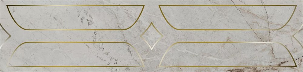 Бордюр Ифран серый светлый глянцевый обрезной 60x14,5x0,9