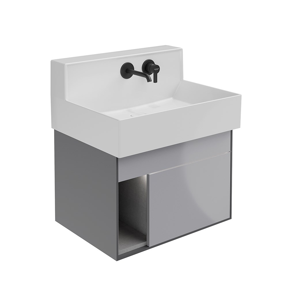 KERAMA MARAZZI LO.M.65\GRAY Тумба LOGICA M подвесная 2 выдвижных ящика 65, серый