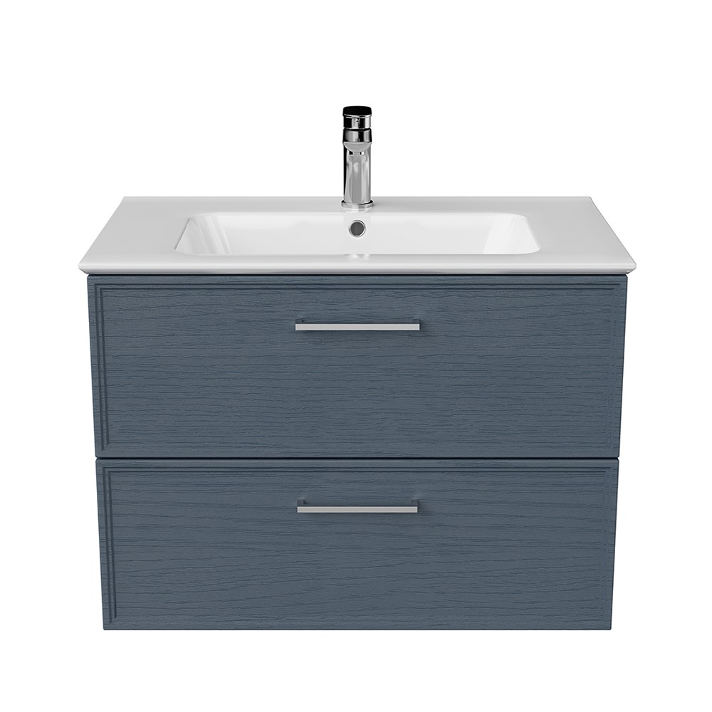 Тумба PIANO Classic подвесная 75, ясень синий матовый