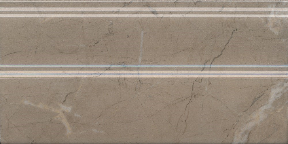 KERAMA MARAZZI FMA032R Плинтус Серенада бежевый тёмный глянцевый обрезной 30x15x1,7