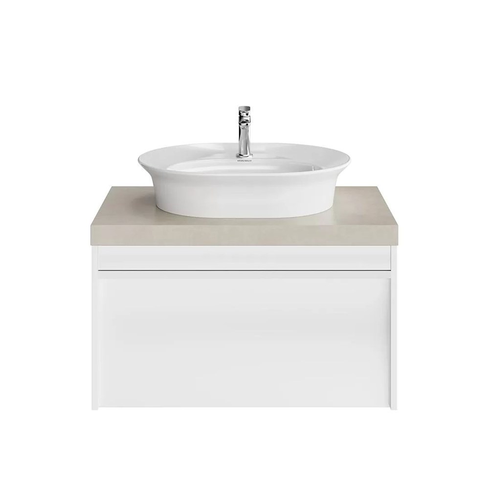 KERAMA MARAZZI MOD.80.1+1/WHT Тумба MODULA подвесная 80 с ящиком 1+1, белая глянцевая