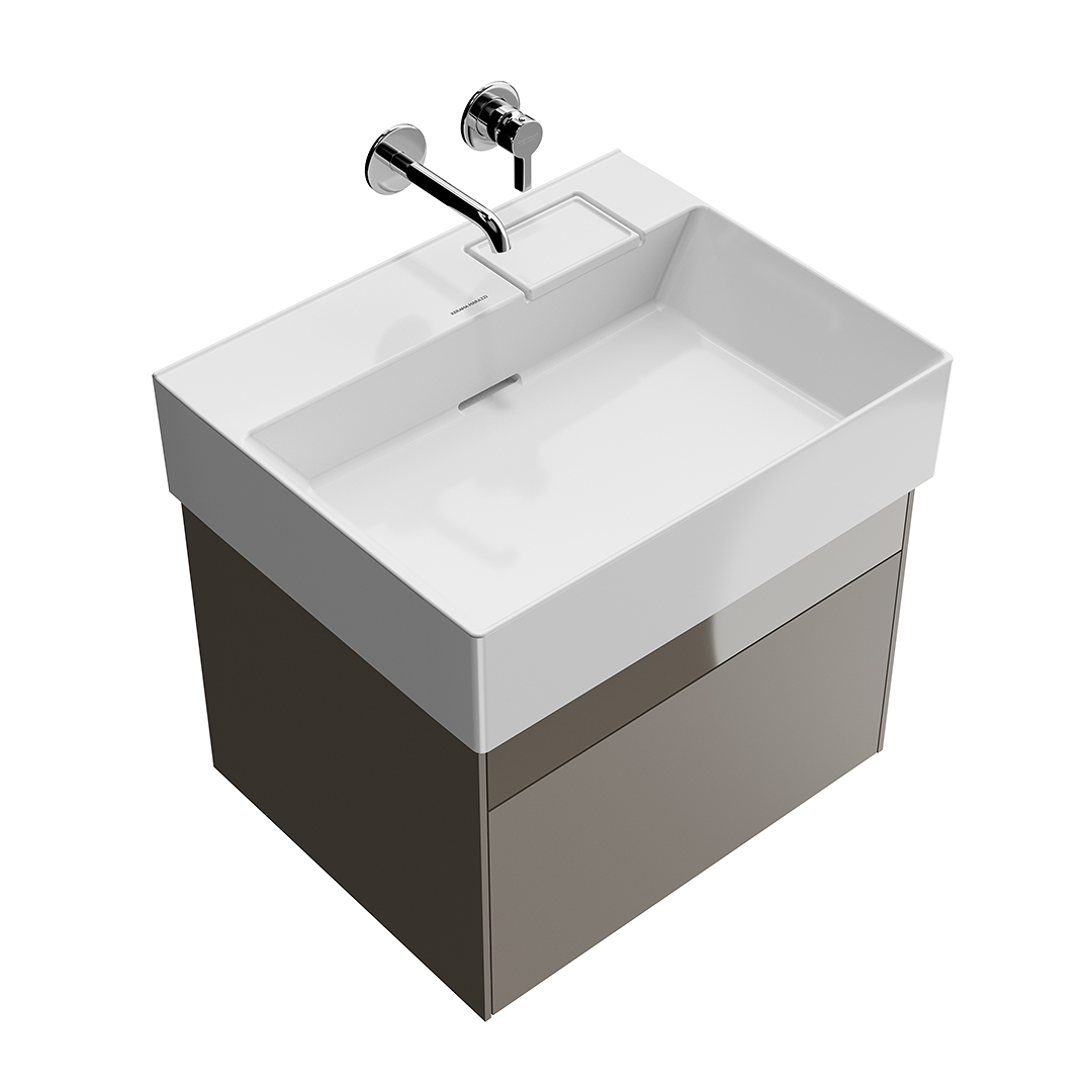 Тумба LOGICA подвесная 2 ящика 60 см, песчаный