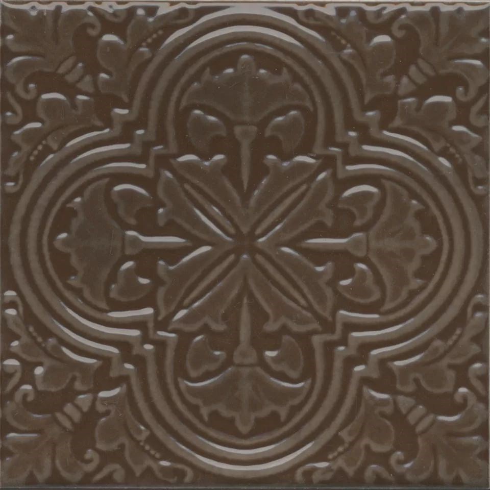 KERAMA MARAZZI KMD3STA005BN Декор Фес коричневый глянцевый 15x15x0,77